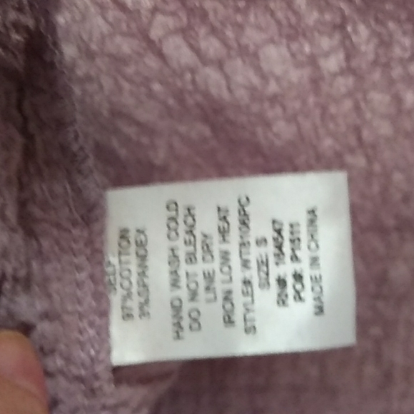 Flawless Lavender Oversized Boxy Drop Short Sleeve Cropped Top SZ S - Picture 5 of 6
